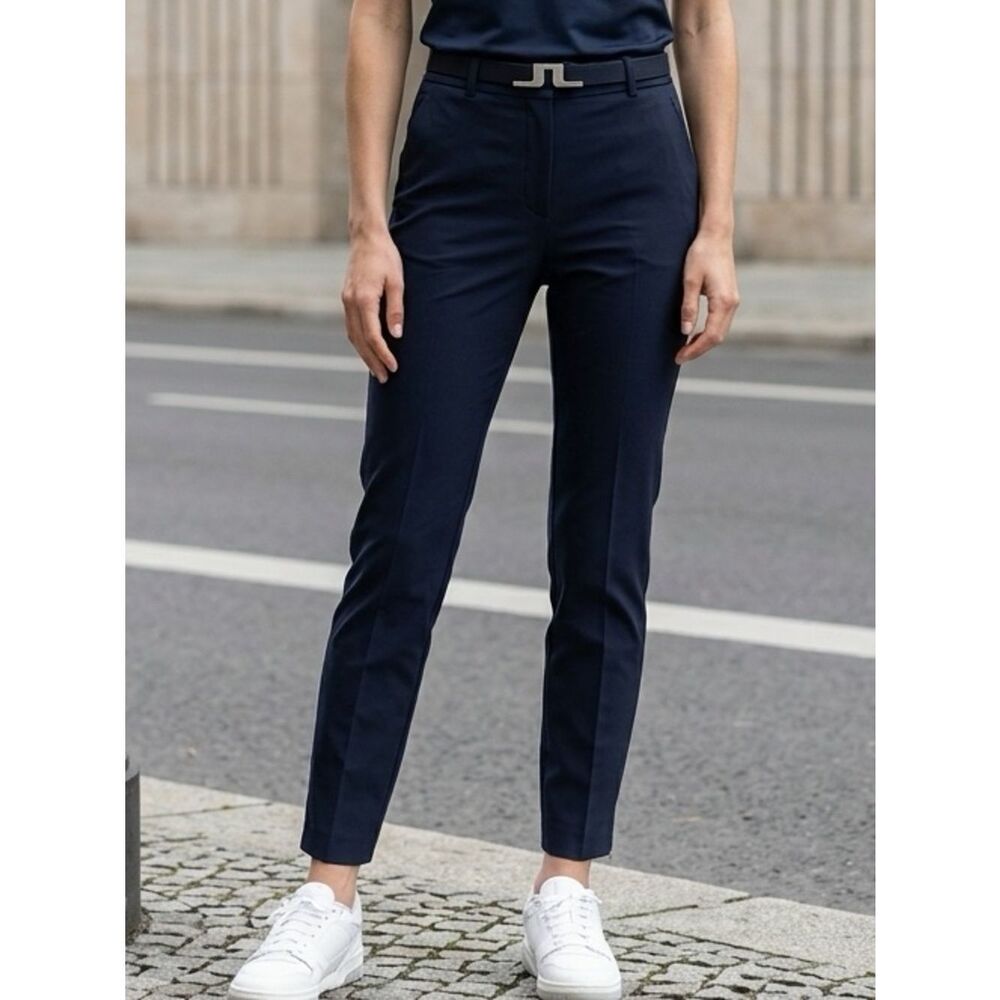 NWT J. Lindeberg Women’s Pia Lined Lightweight Black Cropped Golf Pants- Size 27